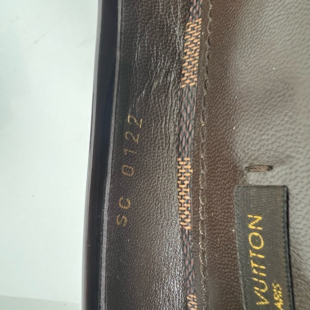 Louis Vuitton Brown Patent Leather Valentine Peep Toe Pumps Size 41 - Picture 11 of 13